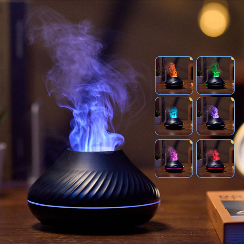 RGB Flame Aroma Diffuser – Cozy Fire Glow & Relaxing Mist