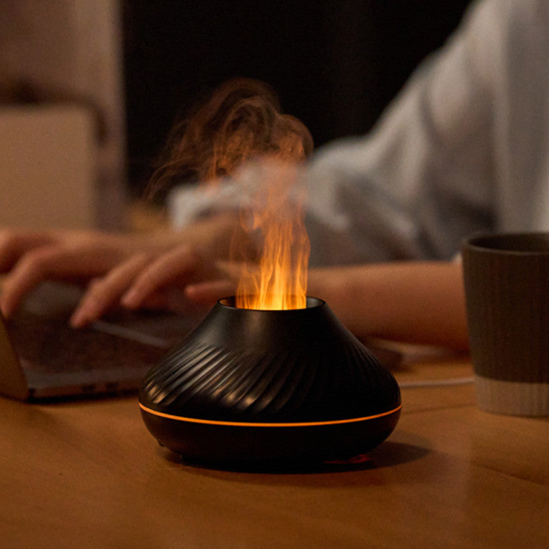 RGB Flame Aroma Diffuser – Cozy Fire Glow & Relaxing Mist