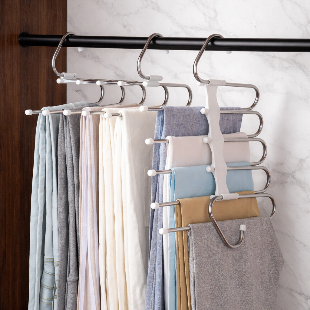Smart 5-in-1 Hanger for Neat, Clutter-Free Closets
